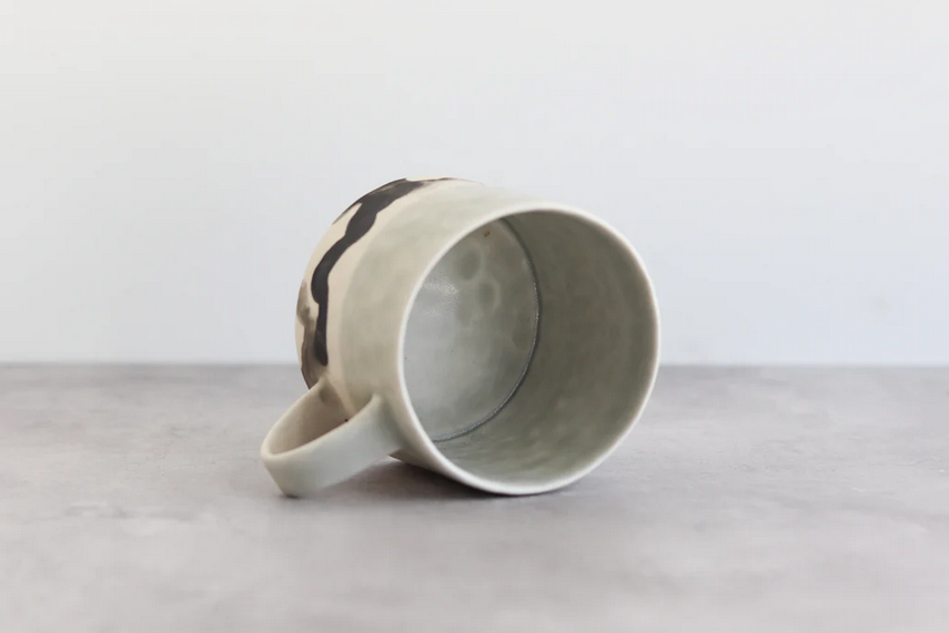Pinched Splatter Mug - Seafoam